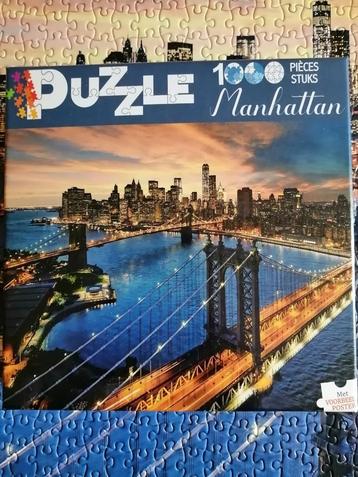 Puzzle 1000 pièces Manhattan + Poster beschikbaar voor biedingen