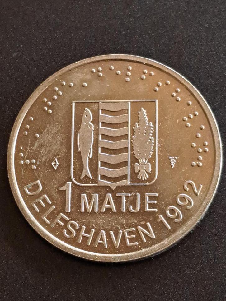 1992 Nederland Delfshaven 1 matje lokale munt, Postzegels en Munten, Munten | Nederland, Losse munt, Overige waardes, Koningin Beatrix