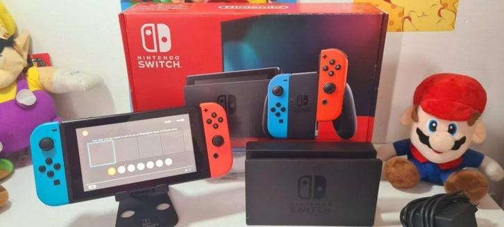 consoleschakelaar (v2): grijs of roodblauw(+garantie), Games en Spelcomputers, Games | Nintendo Switch, Zo goed als nieuw, Ophalen of Verzenden