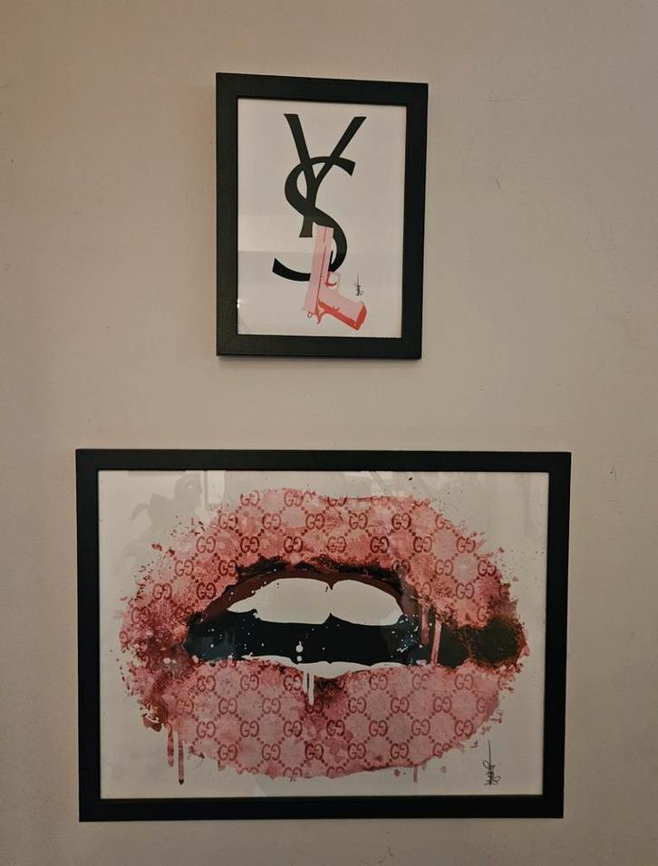 pop art  verschillende kaders YSL. Gucci  louis vuitton, Antiek en Kunst, Kunst | Schilderijen | Modern, Ophalen of Verzenden