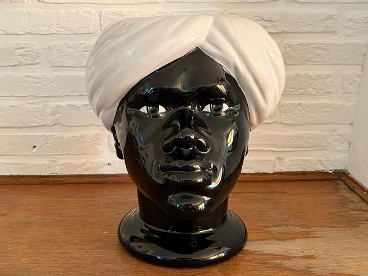 Fornasetti Testa di Moro vaas / buste - gesigneerd  - Italië, Antiquités & Art, Art | Objets design, Enlèvement ou Envoi