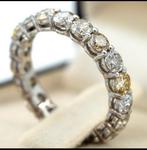 14k witgouden ring met echte diamant, Handtassen en Accessoires, Ringen, Ophalen of Verzenden, Zo goed als nieuw, Wit, Goud