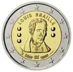 2 euro België 2009 Louis Braille, 2 euro, Ophalen of Verzenden, België