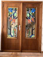 Portes intérieures authentiques, vitraux, vintage, Bricolage & Construction, Porte intérieure, Porte pliante, Enlèvement, Utilisé
