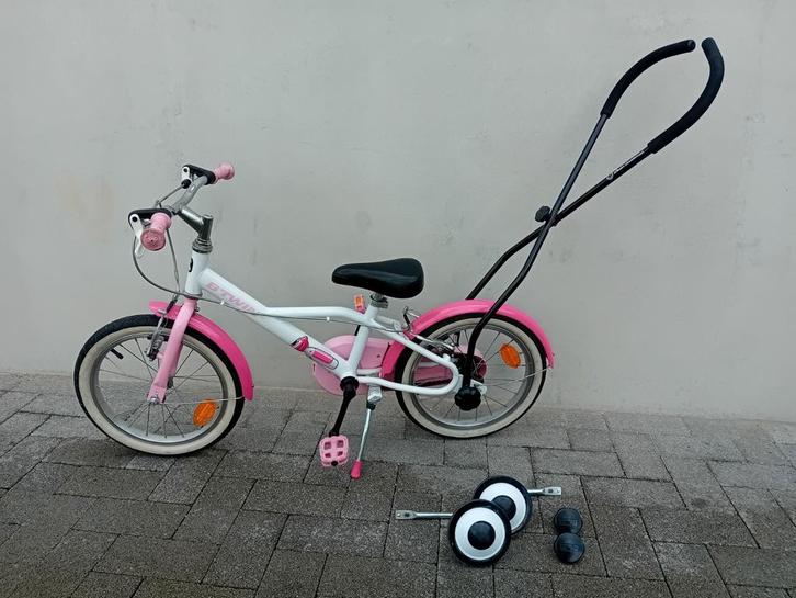 Meisjesfiets - kinderfiets Btwin Docto Girl 16inch ‍️, Fietsen en Brommers, Fietsen | Kinderfietsjes, Zo goed als nieuw, 16 tot 20 inch
