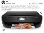 ️ HP ENVY 4520 PRINTSCAN COPY-printer • WEBFOTO, Hp, Ingebouwde Wi-Fi, Gebruikt, Inkjetprinter