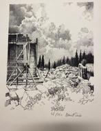 Lithografie van Denis Rivière (48/250) - gesigneerd, Enlèvement