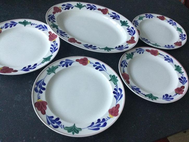 Boerenbont P.Regout Maastricht serviesset, Antiek en Kunst, Antiek | Servies los, Ophalen