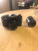 Canon f1 old + twee canon lenzen, TV, Hi-fi & Vidéo, Appareils photo analogiques, Enlèvement ou Envoi, Comme neuf, Canon