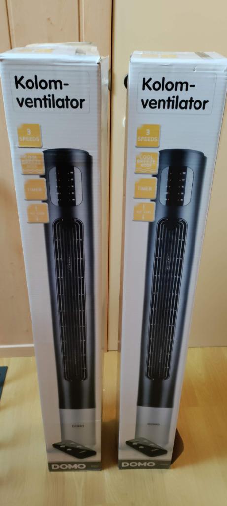 Twee kolomventilators DOMO DO8123, Elektronische apparatuur, Ventilatoren, Zo goed als nieuw, Torenventilator, Ventilator met afstandsbediening