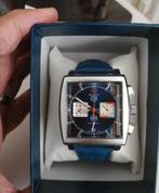 Tag heuer monaco horloge Zilverkleur met blauwe wijzerplaat, Handtassen en Accessoires, Horloges | Heren, Leer, Staal, Polshorloge