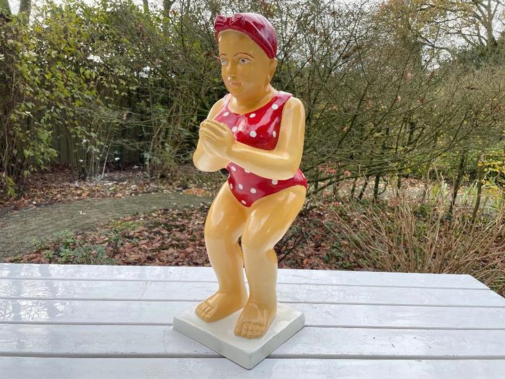 Beeld Duikende dame jacuzzi tuin, zwembad, vijver 75cm, Tuin en Terras, Tuinbeelden, Nieuw, Mensenbeeld, Kunststof, Ophalen