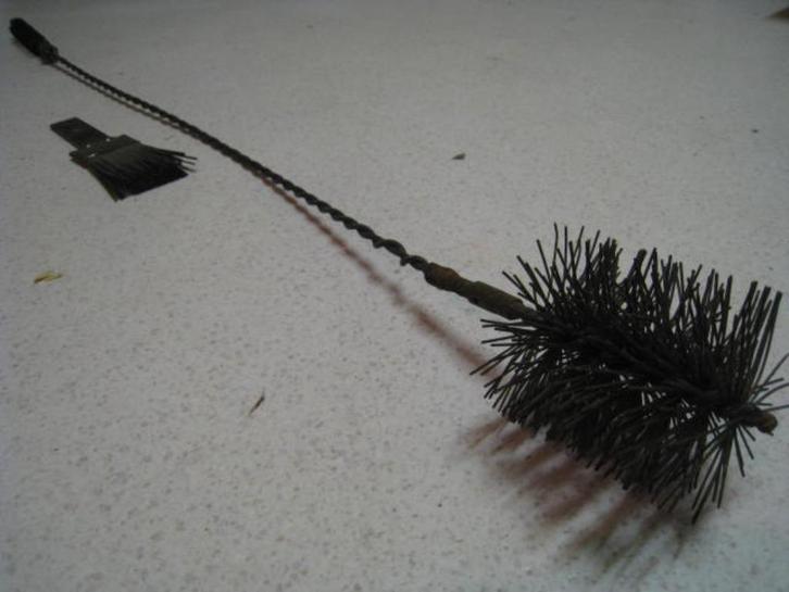 Staaf met 2 borstels, L 116cm. Plus kleine platte borstel., Doe-het-zelf en Bouw, Reinigingsmachines, Ophalen