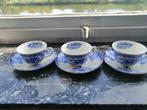 3 tasses à thé et sous-tasses, Maison & Meubles, Bleu, Enlèvement, Utilisé, Moins de 50 cm