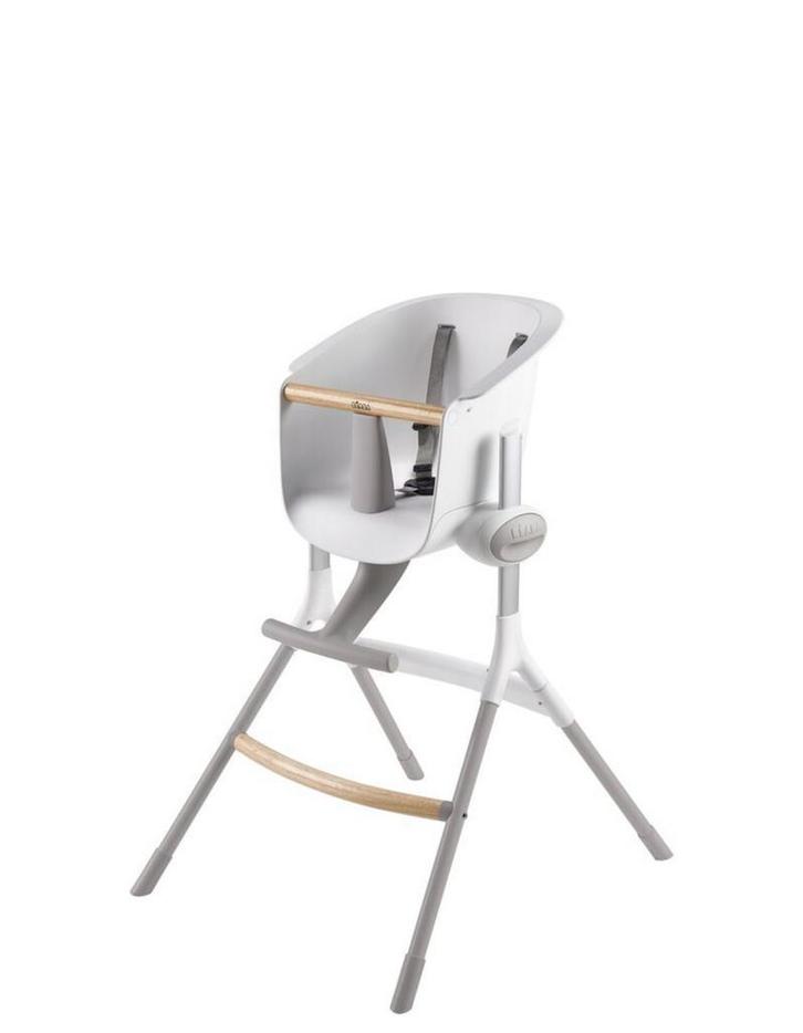 Béaba Up and Down hoge kinderstoel white/grey, Kinderen en Baby's, Kinderstoelen, Nieuw, Meegroeistoel, Afneembaar eetblad, Gordel(s)