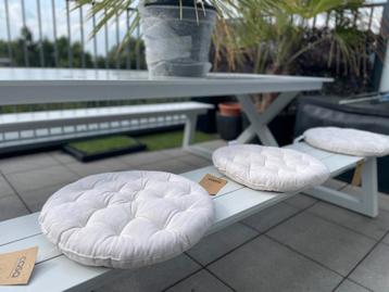 Nieuw: ronde stoelkussen CASA stijl ‘Alda’, Enlèvement, Comme neuf