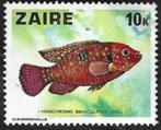 1 Postzegel Zaïre 1978 Vissen], Ophalen of Verzenden, Postfris, Dier of Natuur
