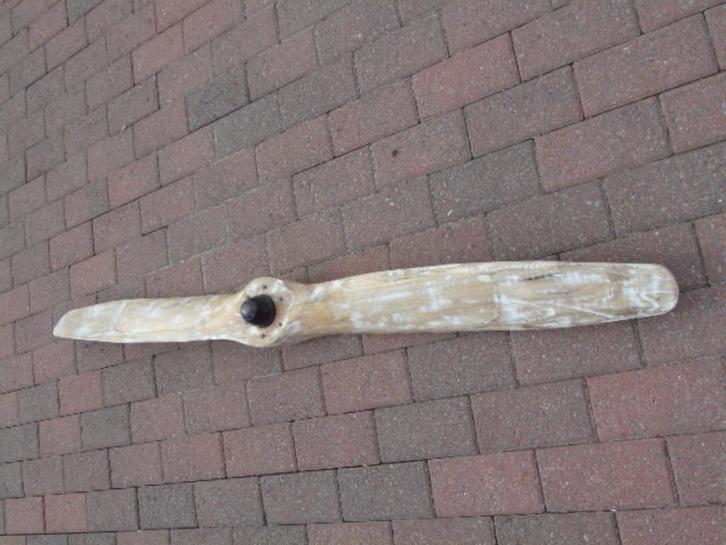 XXL-vliegtuigpropeller in gepatineerd natuurlijk hout + alum, Verzamelen, Luchtvaart en Vliegtuigspotten, Nieuw, Overige typen