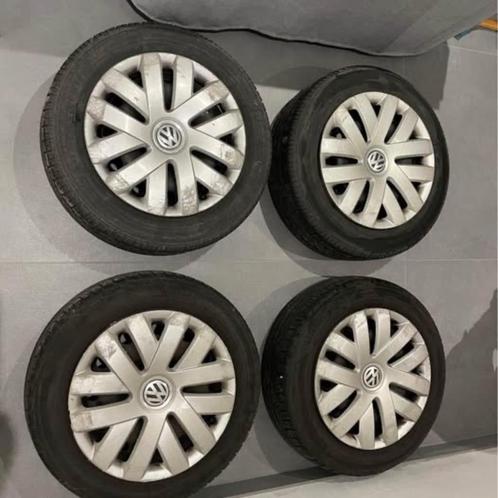 banden op 15 inch VW-velgen, Auto-onderdelen, Banden en Velgen, Band(en), Zomerbanden, 15 inch, 185 mm, Personenwagen, Gebruikt