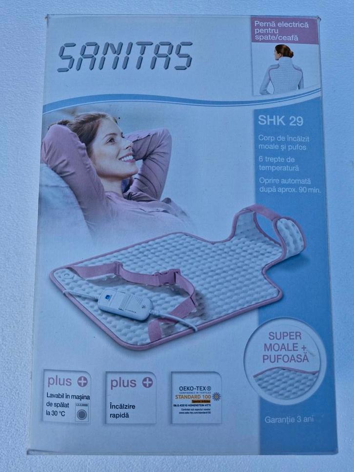 Sanitas verwarmingskussen voor rug en nek, Sport en Fitness, Massageproducten, Zo goed als nieuw, Ophalen of Verzenden