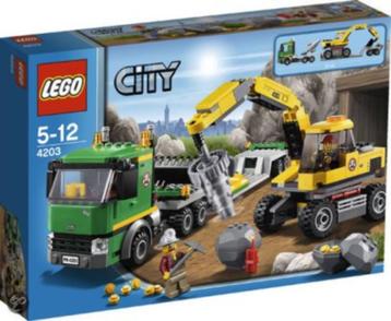 Lego 4203 Graafmachinetransport NIEUW & SEALED Elders 160€ !