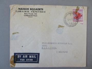 enveloppe poste aérienne Bogaert Coquilhatville Congo Belge, Envoi, Enveloppe