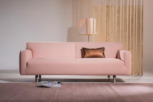 Roze driezitter zetel, Huis en Inrichting, Zetels | Zetels en Chaises Longues, Gebruikt, Driepersoons, 200 tot 250 cm, 75 tot 100 cm