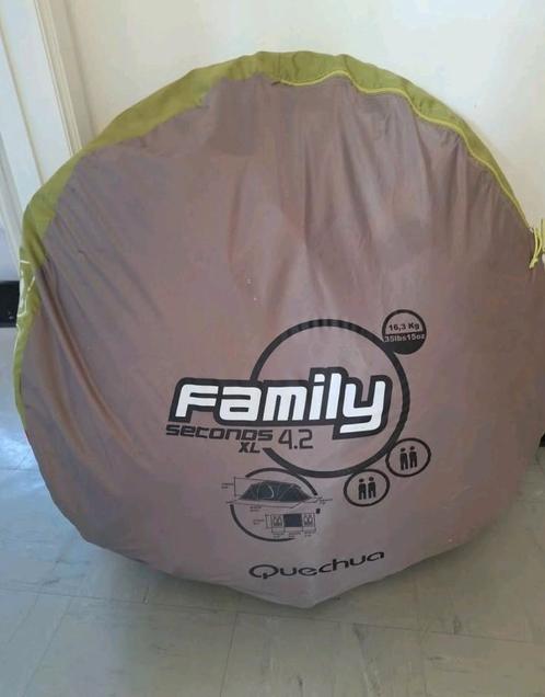 Familie 4,2 seconden XL Quechua POP-UP 4-persoonstent, Caravans en Kamperen, Tenten, Zo goed als nieuw, Ophalen