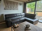 Bruine ledere hoeksalon, Huis en Inrichting, Ophalen, Gebruikt