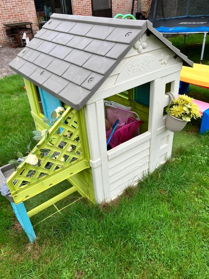 Speelhuisje Smoby met keuken, Kinderen en Baby's, Speelgoed | Buiten | Speelhuisjes, Gebruikt, Kunststof, Ophalen