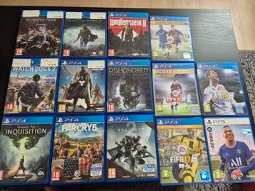 Verschillende PS4 games beschikbaar voor biedingen