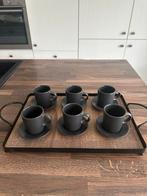 6 espresso glazen met bord, Huis en Inrichting, Keuken | Servies, Nieuw, Ophalen