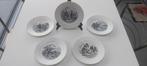 Antieke borden Militaire Maastricht Petrus Regout 5 stuks, Antiek en Kunst, Ophalen of Verzenden