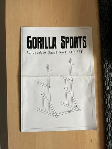 Gorilla sports Adjustable squat rack beschikbaar voor biedingen