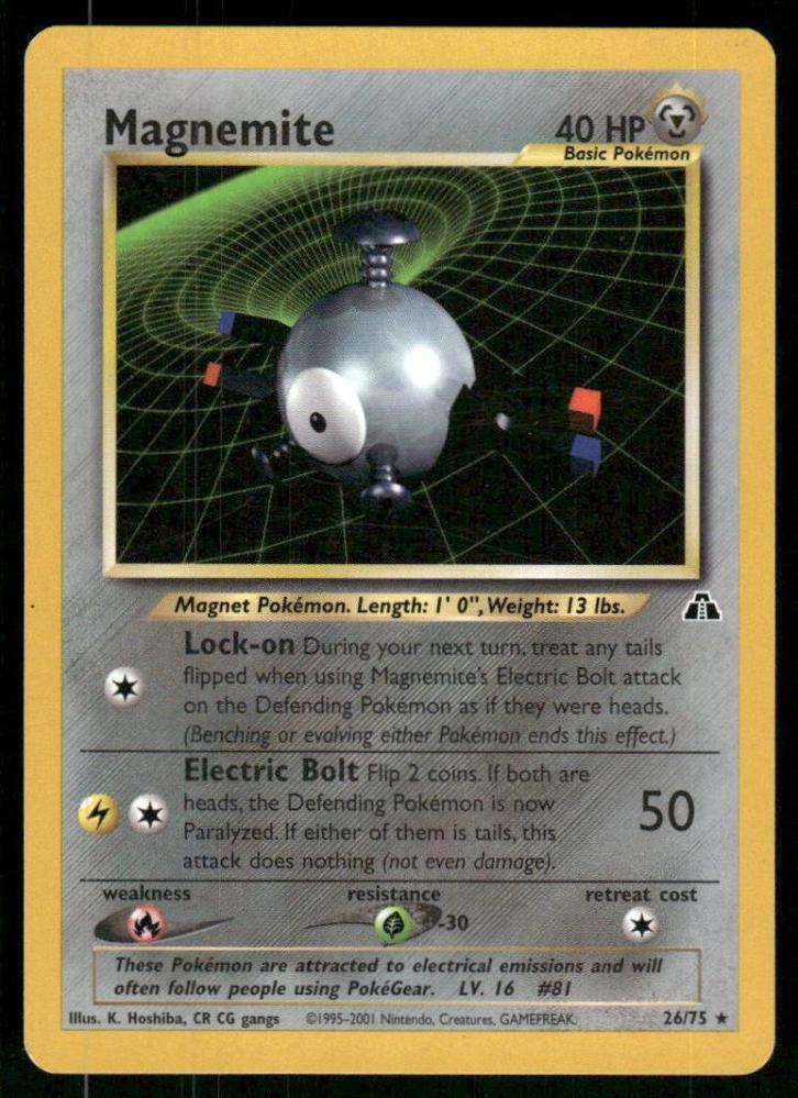 Magnemite 26/75 - Neo Discovery, Hobby en Vrije tijd, Verzamelkaartspellen | Pokémon, Gebruikt, Verzenden