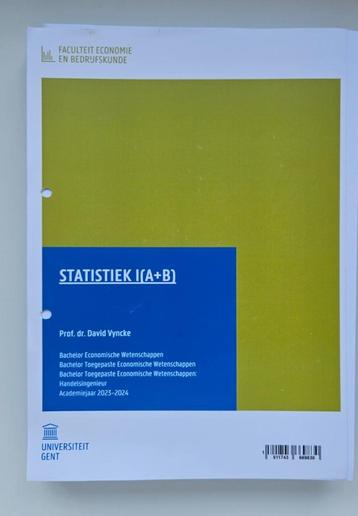 Cursus statistiek I (A + B)