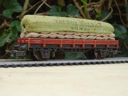Lage wagon met belading "Toldos Roldan" - Electrotren, Hobby en Vrije tijd, Modeltreinen | H0, Zo goed als nieuw, Wagon, Gelijkstroom