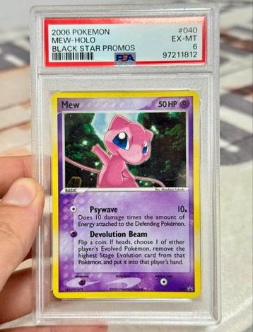 2006 POKEMON #040 MEW-HOLO BLACK STAR PROMOS psa-6 grade beschikbaar voor biedingen
