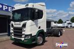 Scania R500 NGS R 500 6x2 Chassis, Stuur liftr as 6x2, Autos, Camions, Achat, Diesel, Automatique, Blanc