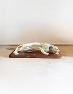 Albaster hars vintage beeld luipaard, Ophalen, Gebruikt, Dier