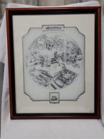glasgravure "naaiatelier" van Gerard Swaenepoel, Antiquités & Art, Enlèvement ou Envoi