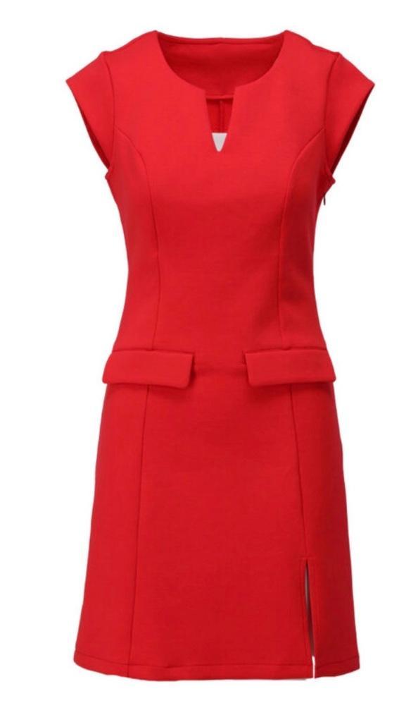 K-Design Jurk A713 Lollipop, Kleding | Dames, Jurken, Nieuw, Maat 46/48 (XL) of groter, Rood, Knielengte, Ophalen of Verzenden