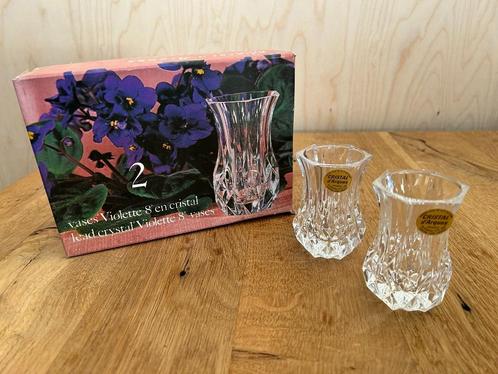 Vintage kristallen vaasjes Cristal d’Arques, Antiquités & Art, Antiquités | Verre & Cristal, Enlèvement ou Envoi