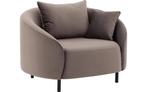 Siège/fauteuil simple Ragnar - gris velours, Tissus, Enlèvement, Modern, 75 à 100 cm