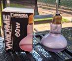 Vintage Mazda Vivadyme R80 60W lamp – met doos – paars neody, Huis en Inrichting, Lampen | Losse lampen, Gloeilamp, 60 watt of meer