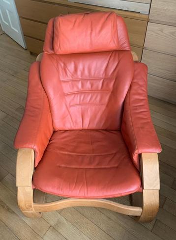 fauteuil - Danish Design - SKIPPER MØBLER, 75 à 100 cm, RETRO, Enlèvement ou Envoi, Cuir