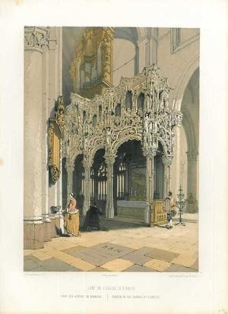 St Niklaaskerk - Diksmuide - Francois Stroobant, Antiek en Kunst, Kunst | Etsen en Gravures, Ophalen
