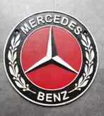 Zwaar gietijzer reclame bord Mercedes auto benzine garage, Verzamelen, Ophalen of Verzenden, Zo goed als nieuw, Reclamebord