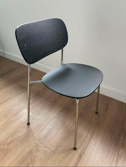 chaise Co-chair Audo Copenhagen noir chrome, Huis en Inrichting, Stoelen, Zo goed als nieuw, Eén, Hout, Metaal, Ophalen