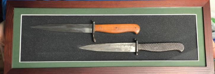 WOI set loopgraafdolken in houten lijst., Collections, Stylos, Enlèvement ou Envoi